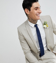 Приталенный пиджак в ломаную клетку Heart & Dagger wedding-Светло-коричневый