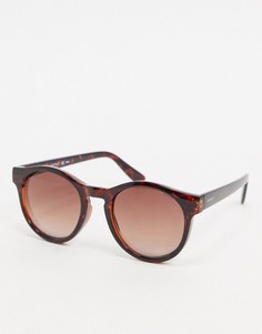 Круглые черепаховые солнцезащитные очки Esprit-Коричневый