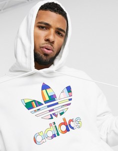 Худи белого цвета adidas Originals Pride-Белый