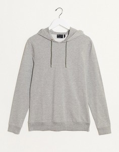 Серый обтягивающий худи из органического хлопка ASOS DESIGN