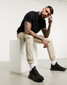 Черная свободная футболка из органического материала ASOS DESIGN-Черный