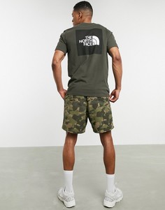 Зеленая футболка с квадратным красным логотипом The North Face-Зеленый
