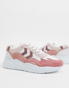 Розовые кроссовки на массивной подошве Hummel-Розовый