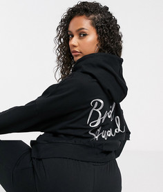 Черный спортивный костюм из худи и узких джоггеров ASOS DESIGN