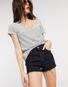 Черные джинсовые шорты Levis Ribcage-Черный Levis®