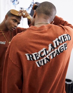 Коричневый oversized-свитшот Reclaimed Vintage inspired