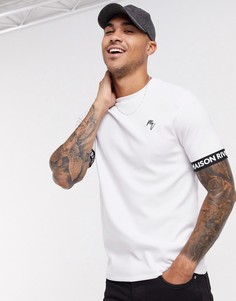 Белая футболка с принтом "Maison riviera" на ленте River Island-Белый