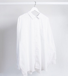 Белая поплиновая oversized-рубашка ASOS DESIGN Plus-Белый