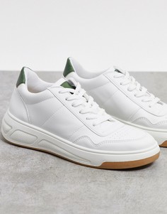 Белые кроссовки на шнуровке ASOS DESIGN-Белый