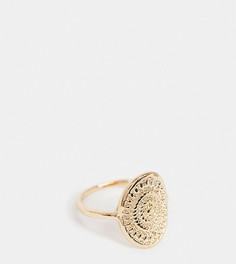 Эксклюзивное золотистое кольцо с гравировкой DesignB London-Золотой
