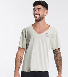 Серая футболка с необработанной горловиной Reclaimed Vintage-Серый