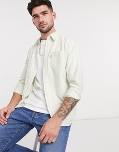 Бежевая рубашка классического кроя в полоску с 1 карманом Levis-Бежевый Levis®