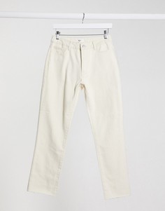 Светло-бежевые прямые джинсы от комплекта Object-Кремовый