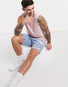 Светло-розовая футболка без рукавов New Look-Розовый