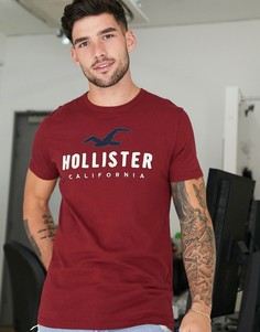 Красная футболка с логотипом Hollister-Красный