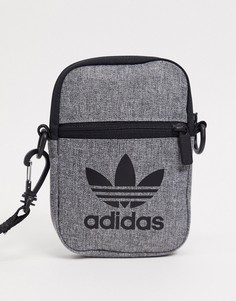 Серая сумка для авиапутешествий с логотипом adidas Originals-Серый