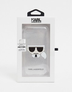 Серый чехол для iphone 8 с логотипом Karl Lagerfeld