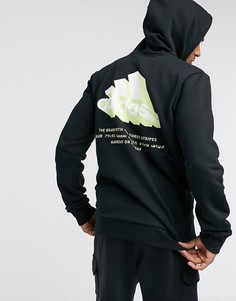 Серый худи с логотипом adidas