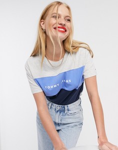 Топ с полоской и логотипом Tommy Jeans-Темно-синий