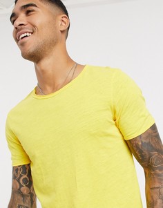 Желтая футболка с круглым вырезом Selected Homme-Желтый