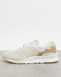 Бежевые/розовые кроссовки New Balance 997H-Кремовый