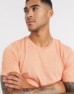 Оранжевая меланжевая футболка с круглым вырезом Selected Homme-Оранжевый