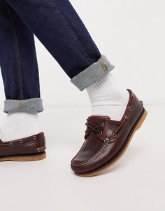 Красно-коричневые классические мокасины Timberland-Коричневый
