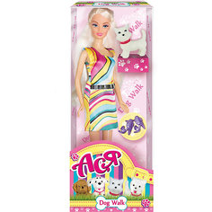 Кукла Toys Lab "Прогулка со щенком" Ася, 28 см