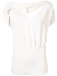 Silvia Tcherassi блузка асимметричного кроя с короткими рукавами