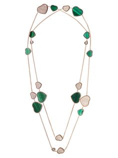 Chopard золотое колье Happy Hearts с бриллиантами