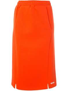 MSGM юбка прямого кроя с эластичным поясом