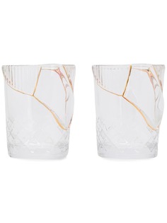 Seletti комплект из двух декорированных стаканов