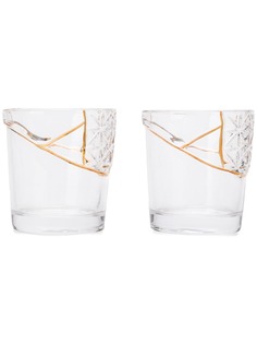 Seletti комплект из двух декорированных стаканов