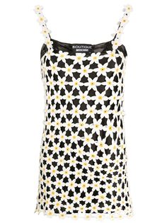Boutique Moschino платье мини с цветочной вышивкой