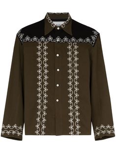 Bode куртка-рубашка Fellow с вышивкой