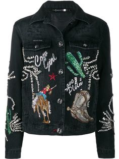 Philipp Plein куртка с вышивкой бисером