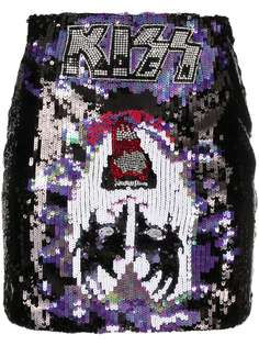 Philipp Plein юбка Kiss с вышивкой пайетками