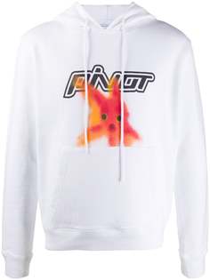 Off-White PLASTIC FISH SLIM HOODIE WHITE RED
