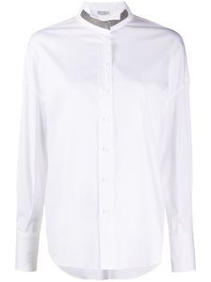 Brunello Cucinelli рубашка с декором Monili