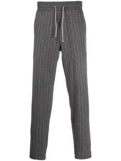 Brunello Cucinelli спортивные брюки в тонкую полоску