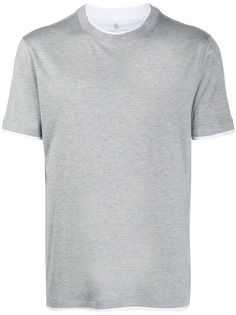 Brunello Cucinelli футболка с многослойным эффектом