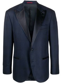 Brunello Cucinelli пиджак-смокинг атласными лацканами