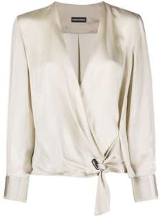 Emporio Armani блузка с запахом и завязками