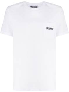 Moschino футболка с карманом и логотипом