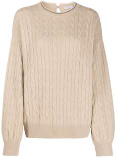 Brunello Cucinelli кашемировый джемпер фактурной вязки