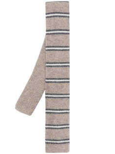 Brunello Cucinelli кашемировый галстук в полоску