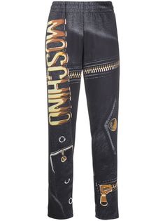 Moschino спортивные брюки с графичным принтом