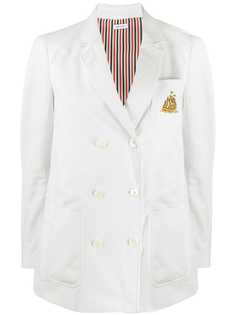 Thom Browne двубортный пиджак со складками на спине