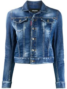 Dsquared2 джинсовая куртка из вареного денима