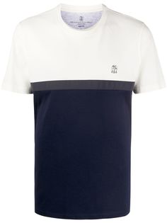 Brunello Cucinelli футболка в стиле колор-блок